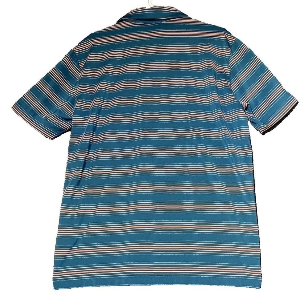 Under Armour Mens Size XL Polo Shirt Green Orange Striped Bald Mountain Golf - Picture 3 of 14